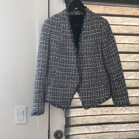 Tweed Blazer Blue w/Metallic Jacket Size 4 - Picture 5 of 7